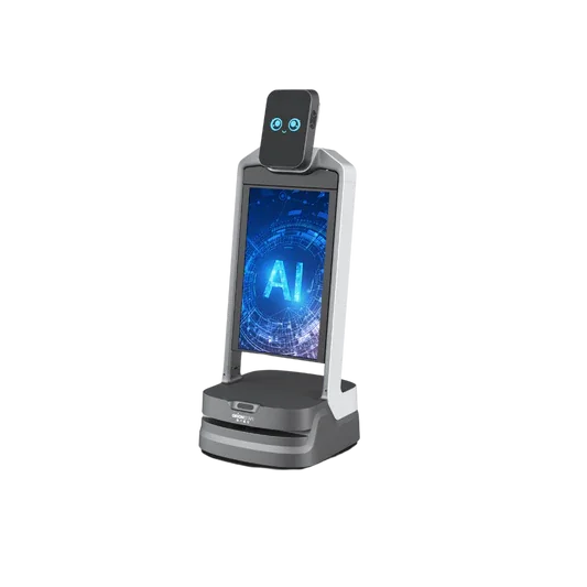 Werberoboter Orionstar LuckiBot Plus freigestellt, Werberoboter mieten für Messen